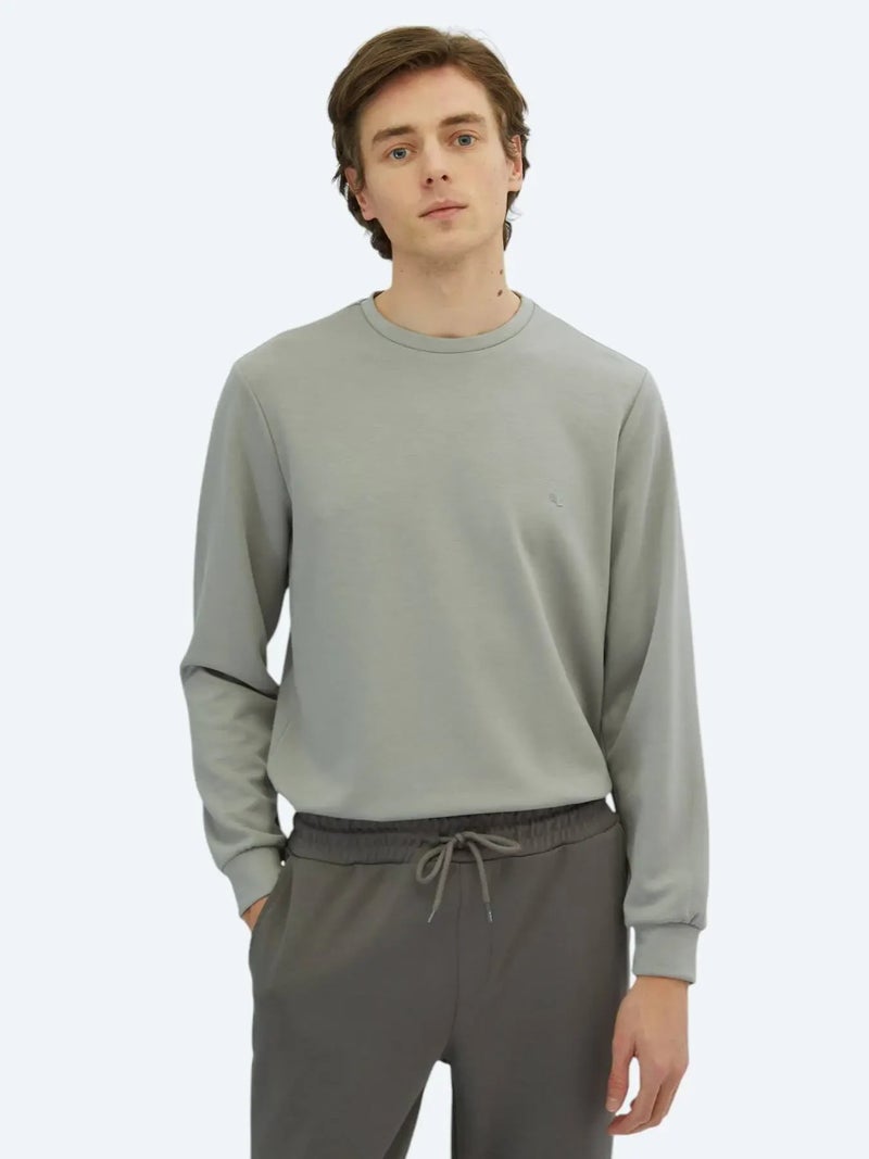 Kip Grey Crew Neck Sweatshirt - Image 1